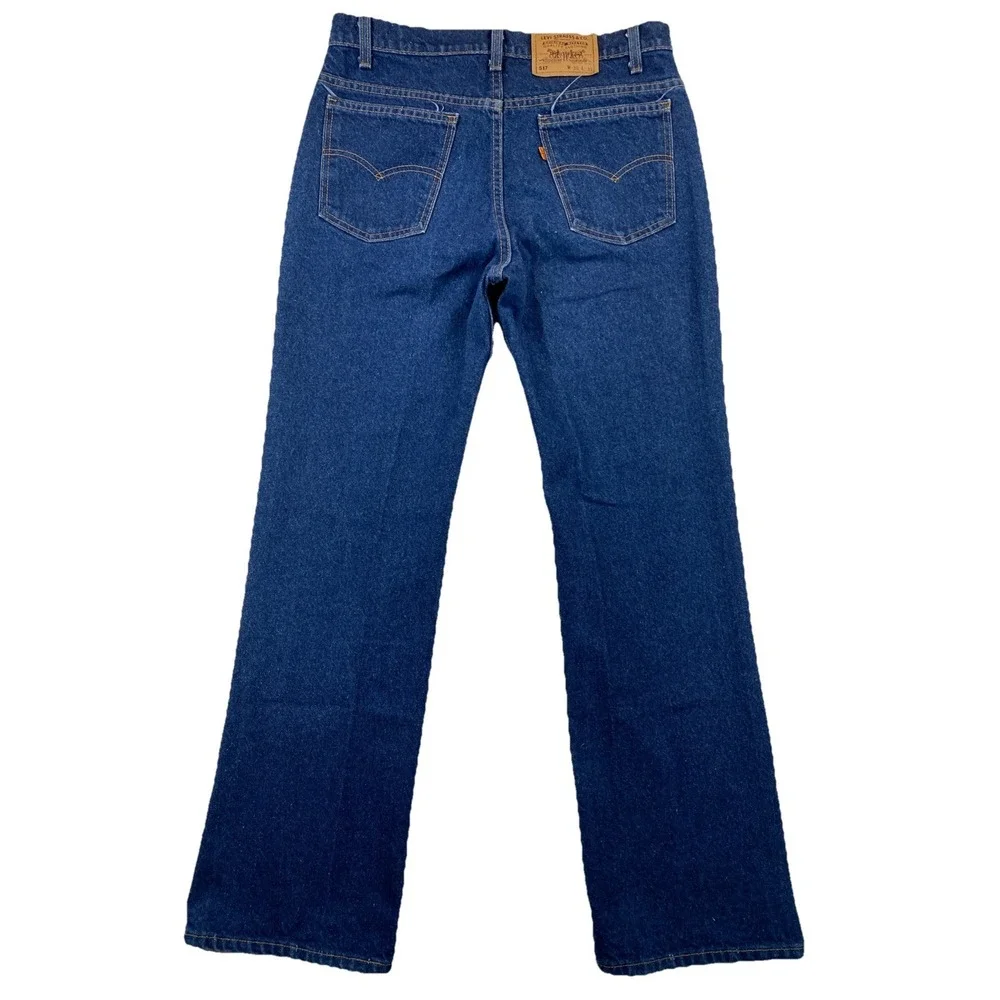 Levi's Men's 517 Orange‎ Tab Denim Blue Jeans 36x31 (Actual 34x31) Vintage USA